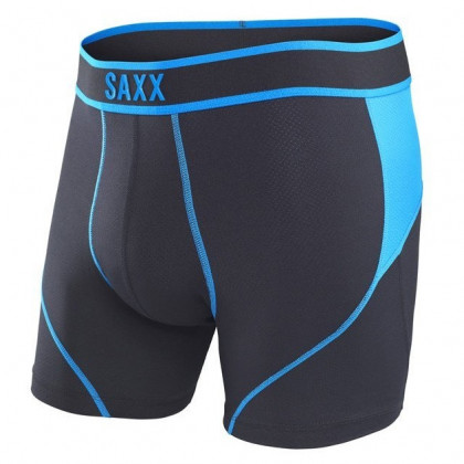 Boxer Saxx Kinetic Boxer Black/Electric Blue fekete/kék