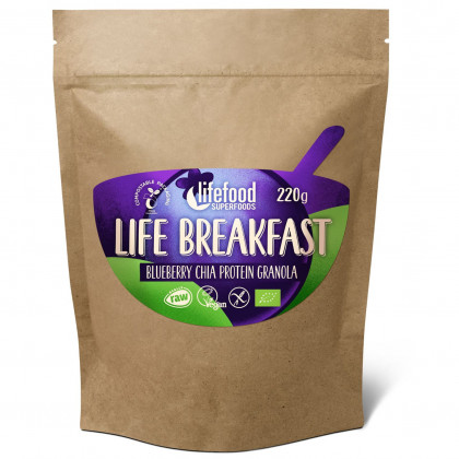 Granola Lifefood Life Breakfast Bio Raw áfonya chia magokkal