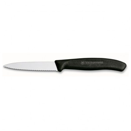 Zöldségvágó kés Victorinox 8 cm - recés fekete černá