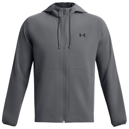 Under Armour Stretch Woven Windbreaker férfi tavaszi kabát szürke PitchGray/Black