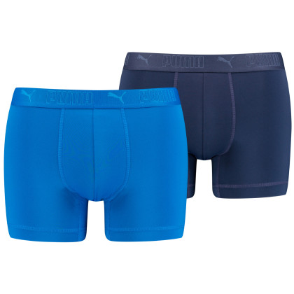 Puma Sport Microfiber Boxers 2P férfi boxer kék Blue Combo