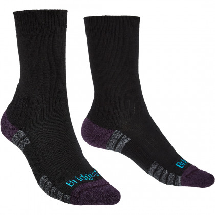 Női zokni Bridgedale Hike LW MP Boot fekete/lila black/purple 016