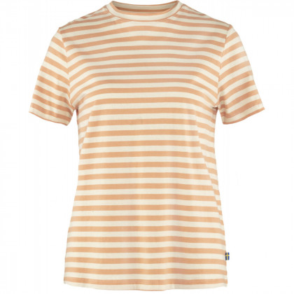Női póló Fjällräven Striped T-shirt W sárga/fehér