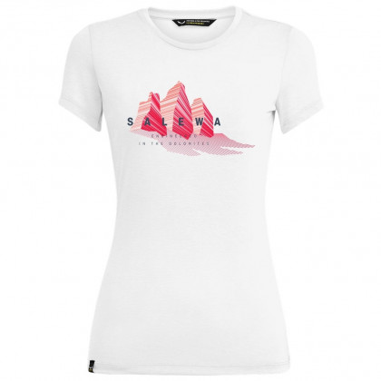 Női póló Salewa Lines Graphic Dry W T-Shirt. fehér/piros