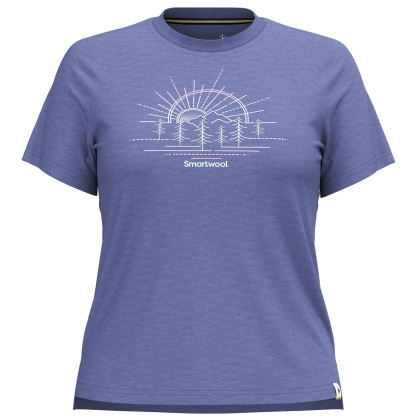 Smartwool Mountain Sol Short Sleeve Graphic Tee női póló kék nightfall blue