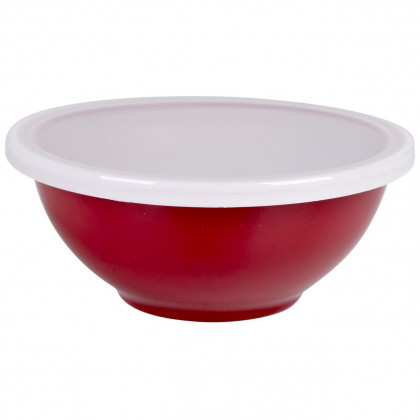 Miska s ví?kem Bo-Camp Bowl melamine with lid small piros Red/White