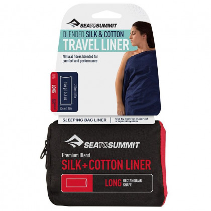 Sea to Summit Silk+Cotton Liner Long Rec (2020) hálózsák bélés