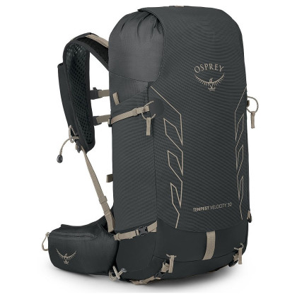 Osprey Tempest Velocity 30 női túrahátizsák fekete/szürke dark charcoal/chiru tan