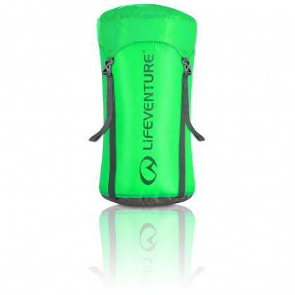 LifeVenture Ultralight Compression Sack 15 L tömörítőhevederes huzat zöld
