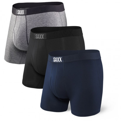 Boxer Saxx Vibe Boxer Modern Fit 3-pack Black/Grey/Blue fekete/szürke