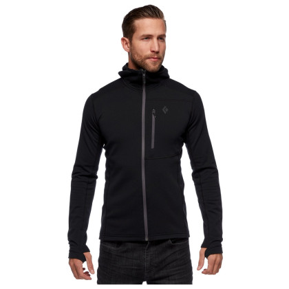 Black Diamond Coefficient Fleece Hoody férfi funkcionális pulóver fekete