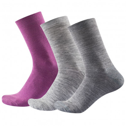 Női zokni Devold Daily Light Woman Sock 3PK rózsaszín Anemone mix 