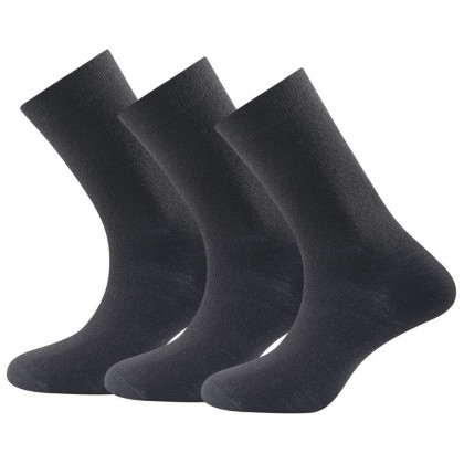 Zokni Devold Daily medium light sock blk 3pk fekete