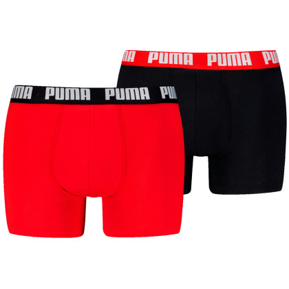 Puma Everyday Basic Boxer 2P férfi boxer piros/fekete red / black