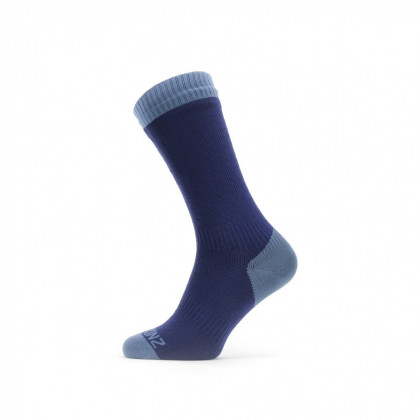 Vízálló zokni SealSkinz WP Warm Weather Mid Lenght modrá/světle modrá