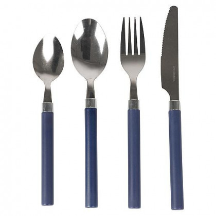 Evőeszköz Bo-Camp Cutlery szett 4-darab 1 főre kék