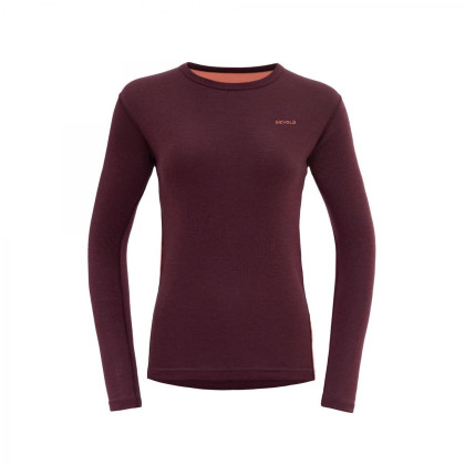 Devold Multi Sport Merino 190 Shirt Wmn női funkcionális felső burgundi vörös PORT