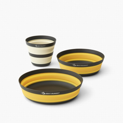 Sea to Summit Frontier UL Collapsible Dinnerware Set 1P 3 Piece edénykészlet sárga/fehér