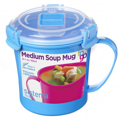 Bögre Sistema Microwave Medium Soup Mug kék