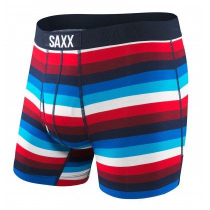 Boxer Saxx Ultra Boxer Fly Navy/Red Cabana Stripe kevert színek