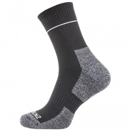 Zokni SealSkinz Solo Quick Dry Ankle Length sock fekete Black/Grey/White