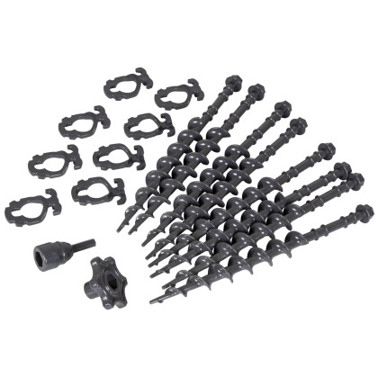 Bo-Camp Screw pegs set 8 pcs sátorcövek készlet sötétszürke Grey