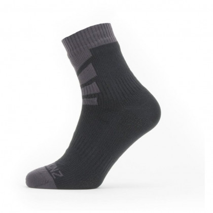 Zokni Sealskinz Waterproof Warm Weather Ankle Length Sock fekete/szürke