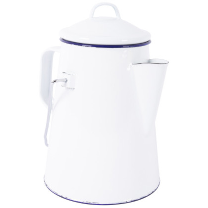 Bo-Camp Tea kettel enamel kanna fehér/kék white/blue