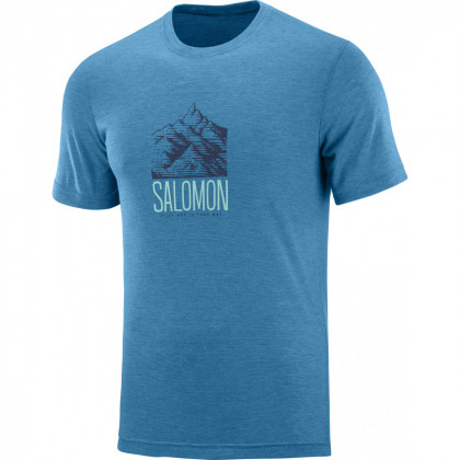 Pánské triko Salomon Explore Graphic Ss Tee M kék
