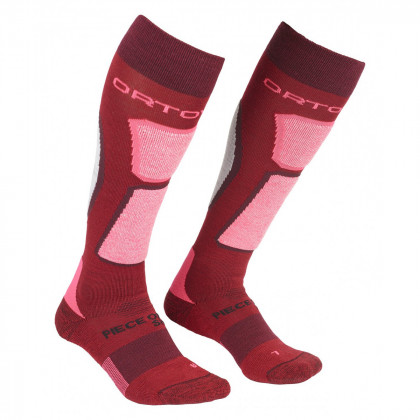 Női zokni Ortovox W's Ski Rock'n'Wool Socks piros/rózsaszín