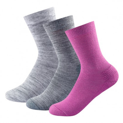 Női zokni Devold Daily medium sock 3PK kevert színek anemone mix