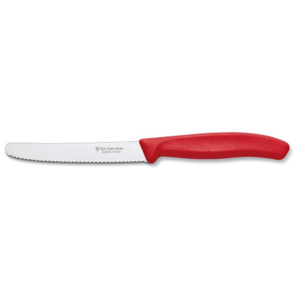 Zöldségvágó kés Victorinox kerekített markolattal piros