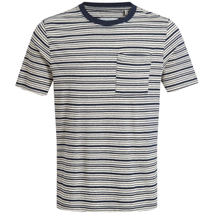 Craghoppers Mollugo Short Sleeved T-Shirt férfi póló fehér/kék Blue Navy Stripe