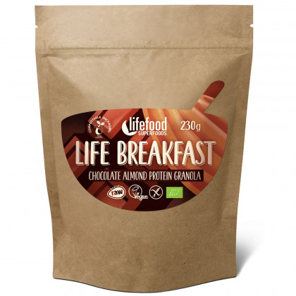 Granola Lifefood Life Breakfast Bio Raw csokoládé mandulával