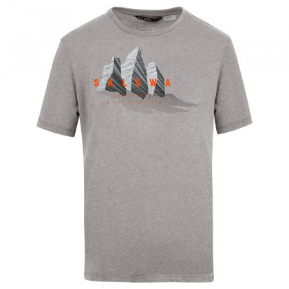 Férfi póló Salewa Lines Graphic Dry M T-Shirt. szürke/narancssárga