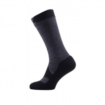 Vízhatlan zokni SealSkinz Walking Thin Mid fekete/szürke Dark Grey Marl / Black