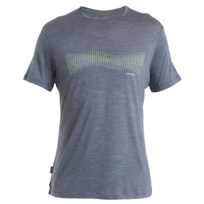 Icebreaker Men Merino 125 Cool-Lite™ Sphere III SS Tee Terrain Lines férfi funkcionális póló szürke Graphite Heather