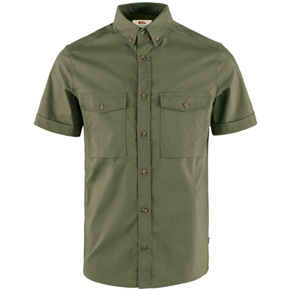 Fjällräven Övik Air Stretch SS Shirt M férfi ing zöld Laurel Green