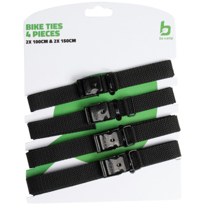 Bo-Camp Bike Ties 18 mm set 4 pcs pánt fekete Black