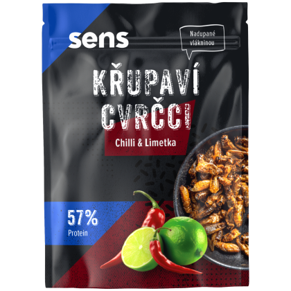 Sens Ropogós és sült tücsök - Chili és lime 16 g ehető tücsök