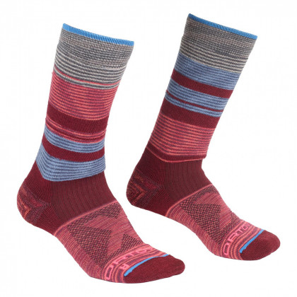 Női Zokni Ortovox All Mountain Mid Socks W piros/kék