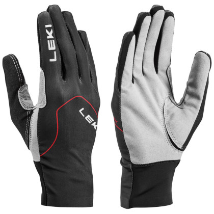 Leki Nordic Skin sífutó kesztyű fekete/fehér black-red-graphite