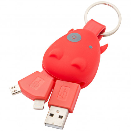Munkees USB kulcstartó Smart Charger piros Red