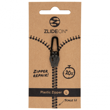 Praktikus kiegészítő ZlideOn Plastic Zipper L fekete
