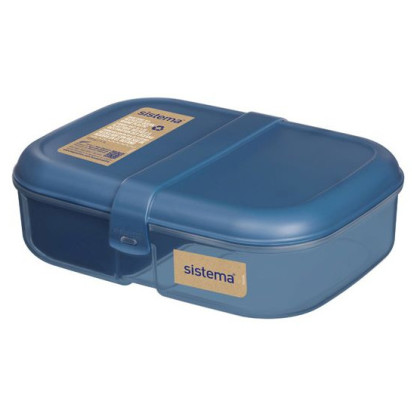 Sistema OBP To Go Tříkomorová krabička s nádobou na jogurt 1,1 l uzsonnás doboz kék