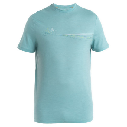 Icebreaker Men Merino 150 Tech Lite III SS Tee Cadence Paths férfi póló világoskék Cloud Ray