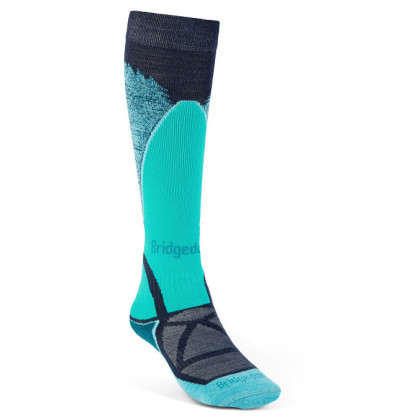 Bridgedale Ski Midweight Women's térdzokni kék/világoskék dark denim/aqua/212