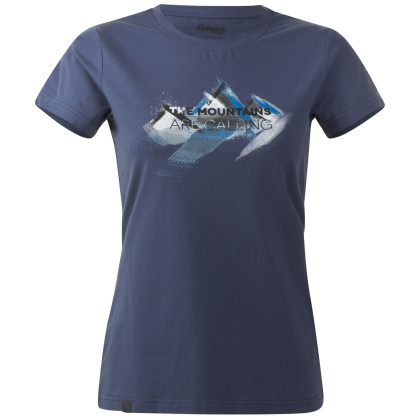 Női póló Bergans Mountains Lady Tee kék DustyBlue