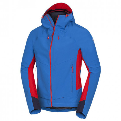 Férfi softshell kabát Northfinder Princeton kék/piros