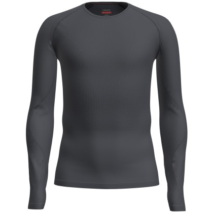 Icebreaker M Mer 260 Zoneknit Seamless LS Crewe férfi funkcionális póló fekete Graphite